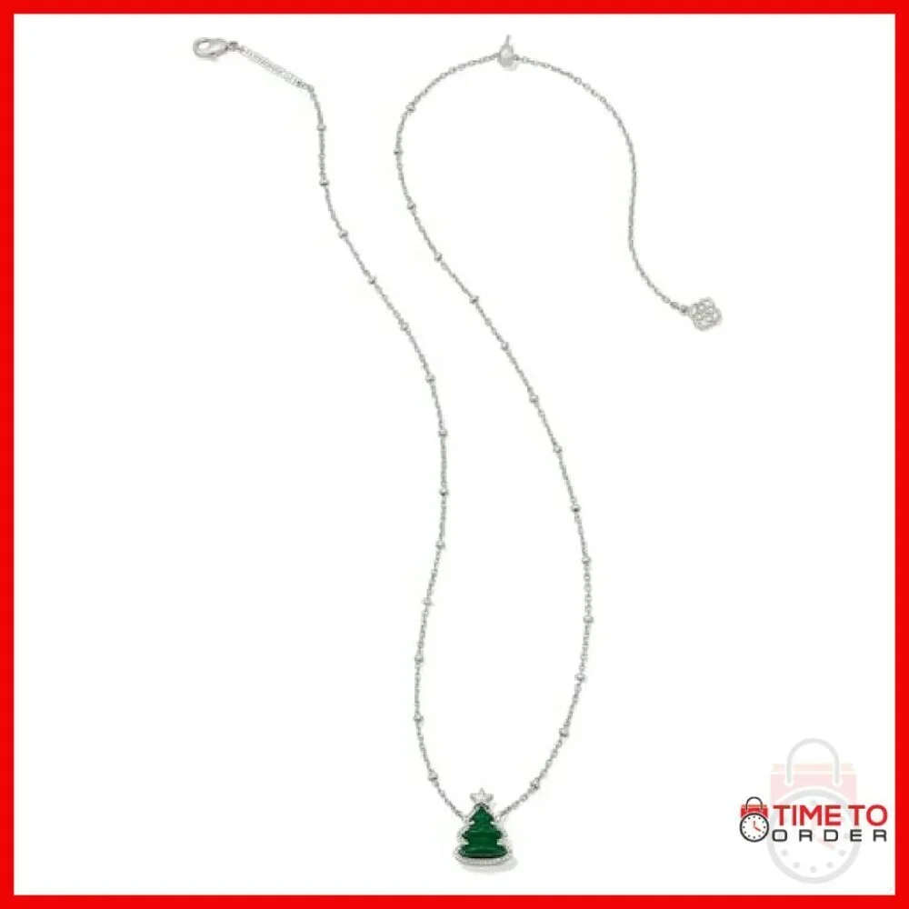 Rhodium-Plated Brass Pendant Necklace with Quartz Stone, Lobster Clasp